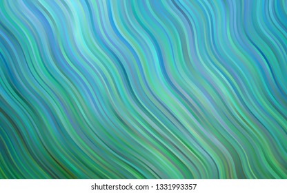 Light BLUE vector background with curved circles. Geometric illustration in marble style with gradient.  The elegant pattern for brand book.