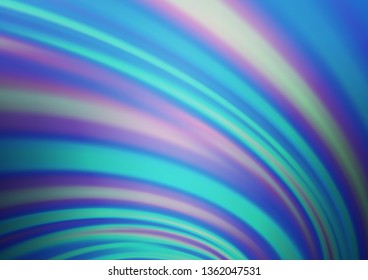 Light BLUE vector background with curved circles. Shining crooked illustration in marble style. A new texture for your  ad, booklets, leaflets.