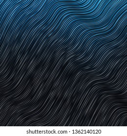 Light BLUE vector background with curved lines. Brand new colorful illustration with bent lines. Smart design for your promotions.