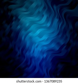 Light BLUE vector background with curved lines. Abstract illustration with bandy gradient lines. Pattern for ads, commercials.