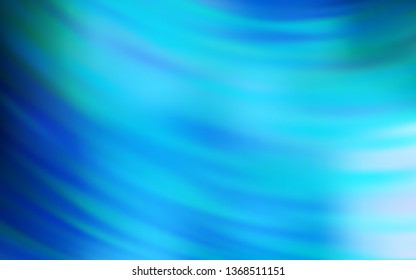Light BLUE vector background with curved lines. Colorful abstract illustration with gradient lines. A new texture for your  ad, booklets, leaflets.
