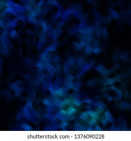 Light BLUE vector background with curved lines. Colorful illustration in abstract style with bent lines. Pattern for booklets, leaflets.