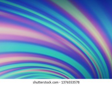 Light BLUE vector background with curved circles. Colorful abstract illustration with gradient lines. The elegant pattern for brand book.