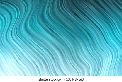 Light BLUE vector background with curved circles. Shining crooked illustration in marble style. The elegant pattern for brand book.