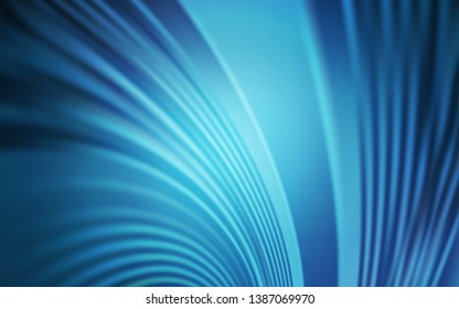 Light BLUE vector background with curved lines. Modern gradient abstract illustration with bandy lines. Abstract style for your business design.