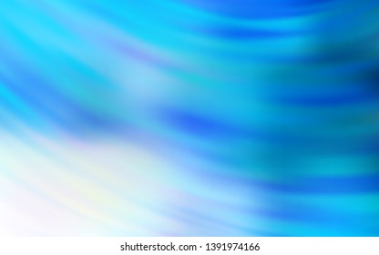 Light BLUE vector background with curved lines. Colorful illustration in simple style with gradient. Pattern for your business design.