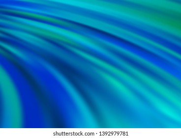 Light BLUE vector background with curved circles. A completely new color illustration in marble style. A completely new template for your business design.