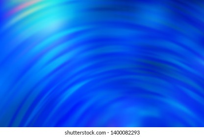 Light BLUE vector background with curved lines. Glitter abstract illustration with wry lines. Elegant pattern for a brand book.