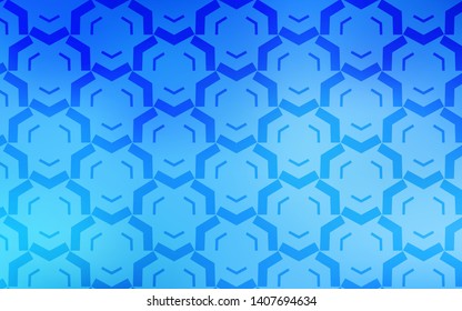 Light BLUE vector background with curved lines. Colorful illustration in simple style with gradient. A new texture for your  ad, booklets, leaflets.