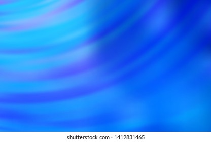 Light BLUE vector background with curved lines. Glitter abstract illustration with wry lines. Template for cell phone screens.