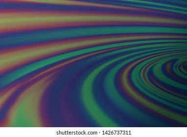 Light BLUE vector background with curved circles. Creative illustration in halftone marble style with gradient. The elegant pattern for brand book.