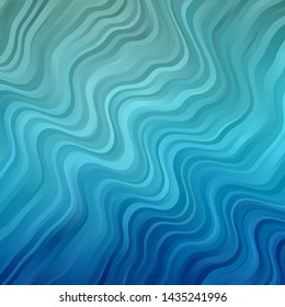 Light BLUE vector background with curved lines. Gradient illustration in simple style with bows. Pattern for booklets, leaflets.