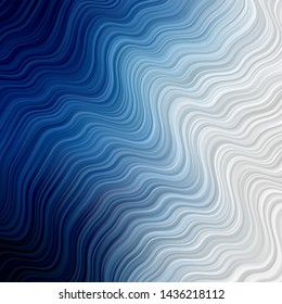 Light BLUE vector background with curved lines. Brand new colorful illustration with bent lines. Design for your business promotion.