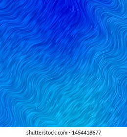 Light BLUE vector background with curved lines. Colorful illustration with curved lines. Pattern for websites, landing pages.