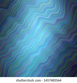 Light BLUE vector background with curved lines. A circumflex abstract illustration with gradient. Pattern for your business design.