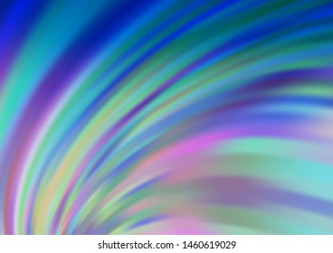 Light BLUE vector background with curved circles. Shining illustration, which consist of blurred lines, circles. Brand new design for your ads, poster, banner.