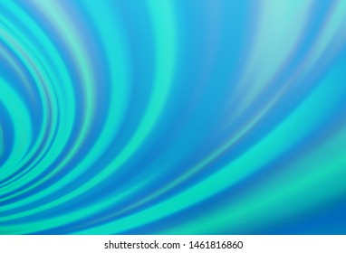 Light BLUE vector background with curved circles. Colorful abstract illustration with gradient lines. New composition for your brand book.