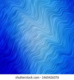 Light BLUE vector background with curved lines. Gradient illustration in simple style with bows. Best design for your ad, poster, banner.
