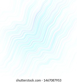 Light BLUE vector background with curved lines. Colorful illustration in abstract style with gradient. Colorful wave pattern for your design.