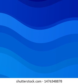 Light BLUE vector background with curved lines. Colorful illustration, which consists of curves. Smart design for your promotions.