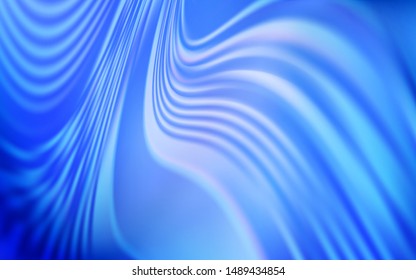 Light BLUE vector background with curved lines. Colorful illustration in simple style with gradient. A new texture for your  ad, booklets, leaflets.
