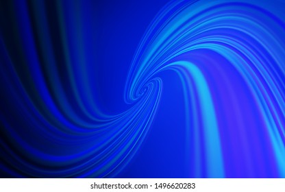 Light BLUE vector background with curved lines. Creative illustration in halftone style with gradient. Pattern for your business design.