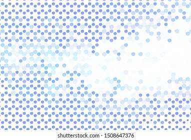 Light BLUE vector background with curved lines. Creative illustration in halftone style with gradient. A completely new design for your business.