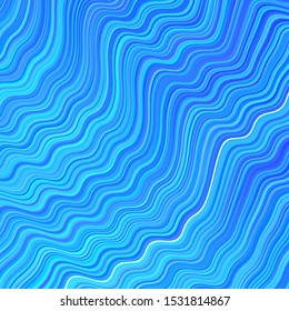 Light BLUE vector background with curved lines. Brand new colorful illustration in simple style. A completely new design for your business.