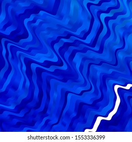 Light BLUE vector background with curved lines. Bright illustration with gradient circular arcs. Template for cellphones.