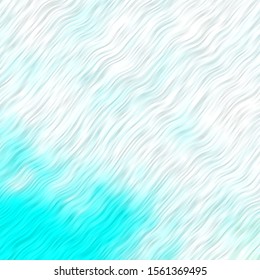 Light BLUE vector background with curved lines. Colorful illustration in abstract style with bent lines. Pattern for commercials, ads.