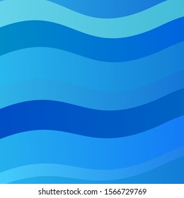 Light BLUE vector background with curved lines. Colorful abstract illustration with gradient curves. Best design for your ad, poster, banner.
