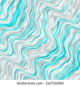 Light BLUE vector background with curved lines. Illustration in abstract style with gradient curved.  Pattern for ads, commercials.