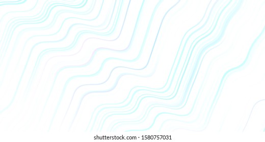 Light BLUE vector background with curved lines. Colorful illustration in abstract style with gradient. Colorful wave pattern for your design.