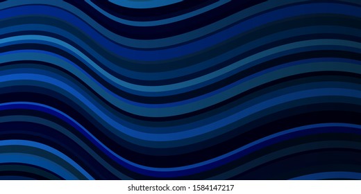 Light BLUE vector background with curved lines. Bright illustration with gradient circular arcs. Pattern for ads, commercials.