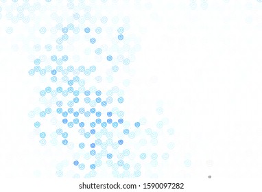 Light BLUE vector background with curved lines. A sample with colorful lines, shapes. Elegant pattern for a brand book.