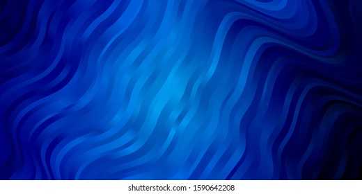 Light BLUE vector background with curved lines. Colorful illustration, which consists of curves. Best design for your posters, banners.