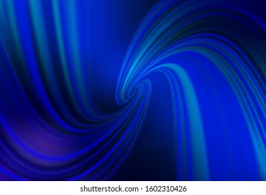 Light BLUE vector background with curved lines. Glitter abstract illustration with wry lines. Pattern for your business design.