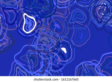 Light BLUE vector background with curved lines. Modern gradient abstract illustration with bandy lines. A new texture for your  ad, booklets, leaflets.