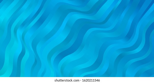 Light BLUE vector background with curved lines. Brand new colorful illustration with bent lines. Pattern for websites, landing pages.