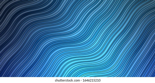 Light BLUE vector background with curved lines. Brand new colorful illustration with bent lines. Pattern for ads, commercials.