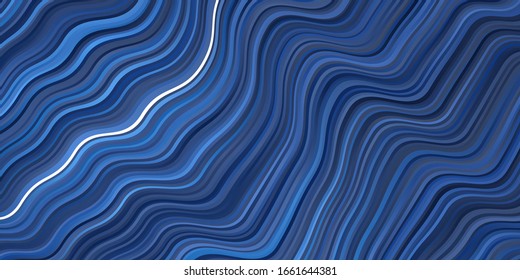 Light BLUE vector background with curved lines. Colorful geometric sample with gradient curves. Pattern for commercials, ads. Light BLUE vector background with curved lines. Colorful geometric sample with gradient curves. Pattern for commercials, ads.