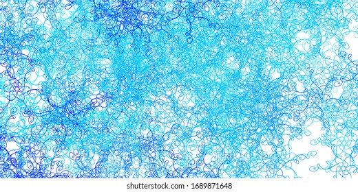 Light BLUE vector background with curved lines. Abstract illustration with bandy gradient lines. Template for your UI design.