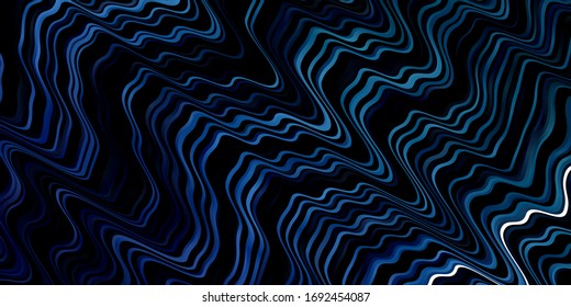 Light BLUE vector background with curved lines. Gradient illustration in simple style with bows. Best design for your ad, poster, banner.