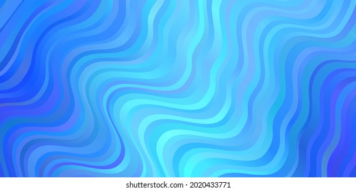 Fondo de vector BLUE claro con líneas curvas. Ilustración colorida en estilo circular con líneas. Diseño para su promoción comercial.