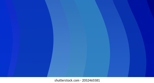hellblauer Vektorhintergrund mit geschwungenen Linien. Farbige Illustration im abstrakten Stil mit verbogenen Linien. Muster für Bushs, Broschüren
