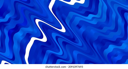 Fondo de vector BLUE claro con líneas curvas. Ilustración colorida, que consiste en curvas. Diseño inteligente para sus promociones.