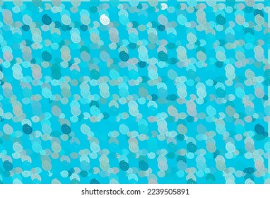 Light BLUE vector background with curved circles. Modern gradient abstract illustration with bandy lines. The template for cell phone backgrounds.