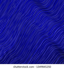 Light BLUE vector background with curves. Colorful illustration in abstract style with bent lines. Design for your business promotion.