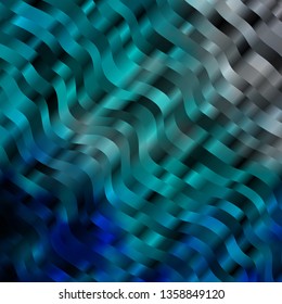 Light BLUE vector background with curves. Colorful abstract illustration with gradient curves. Pattern for websites, landing pages.