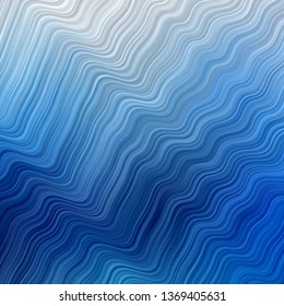Light BLUE vector background with curves. Colorful illustration, which consists of curves. Pattern for commercials, ads.